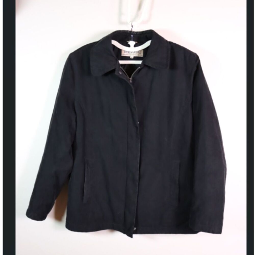 Bernardo Lightweight Jacket XL Long Sleeve Collared Zip Snap Front Pockets